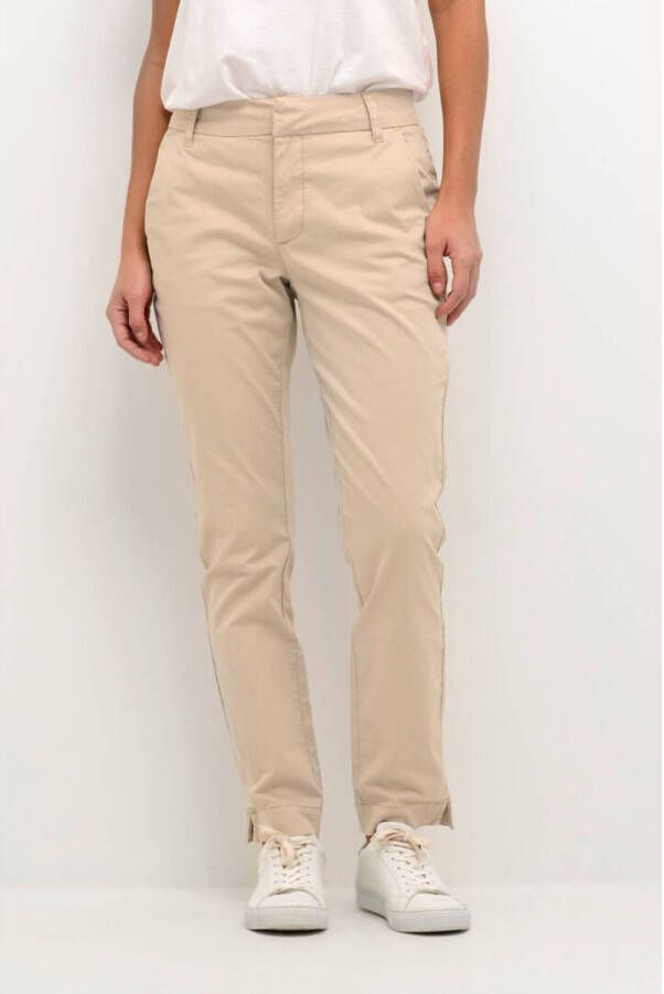 Kaffe regular fit broek KAmette beige