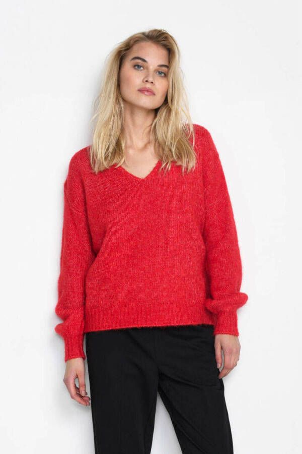 Kaffe Gebreide pullover met V-hals model 'Sarla'