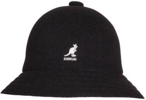 Kangol wollen bucket hat Casual met logo zwart