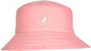 Kangol wollen bucket hat Lahinch met logo roze