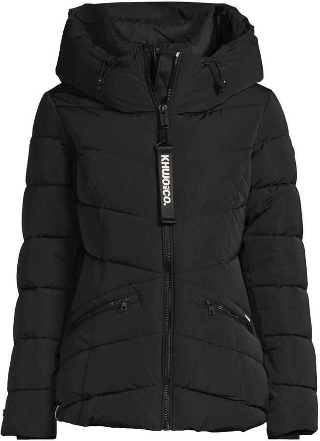 Khujo Gewatteerd jack met capuchon en labeldetail model 'HERSCH2'