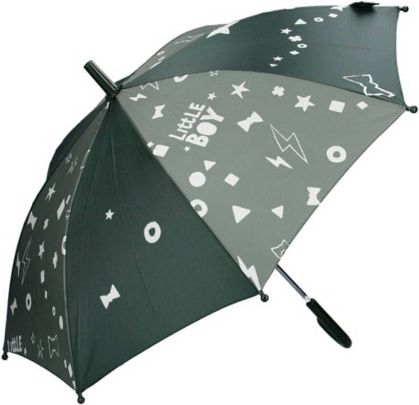Kidzroom paraplu met all-over print donkergroen Jongens Polyester All over print