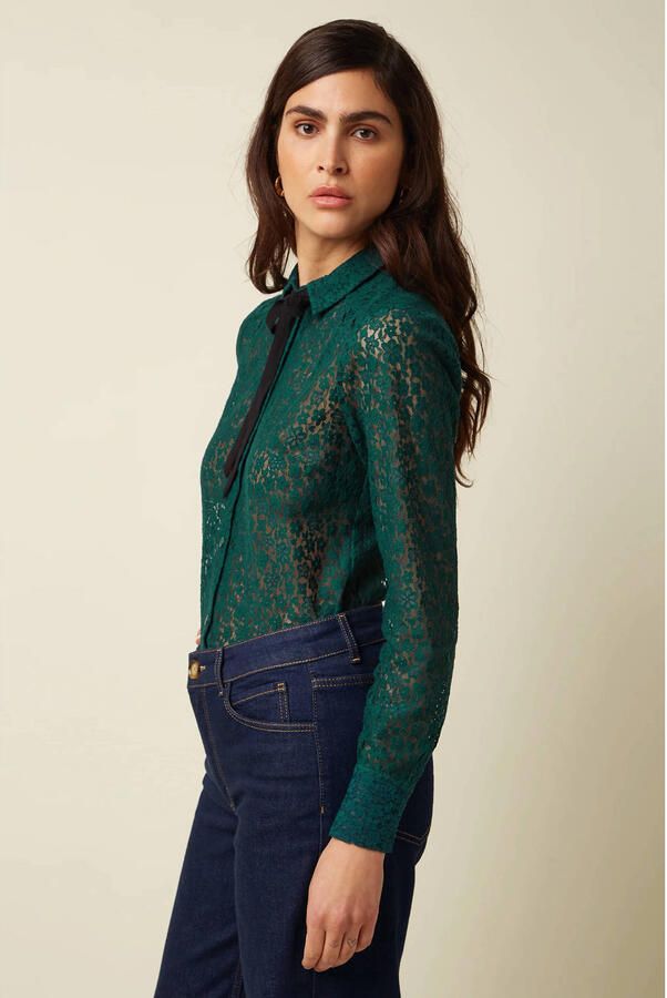 King Louie blouse donkergroen - Foto 3