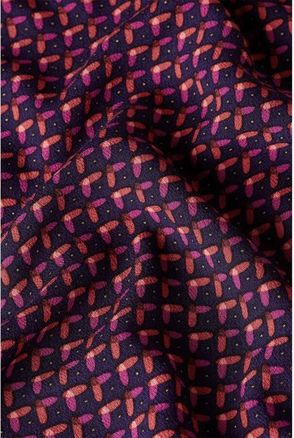King Louie blouse met print donkerblauw - Foto 2