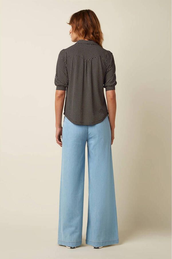 King Louie blouse met stippen zwart - Foto 3