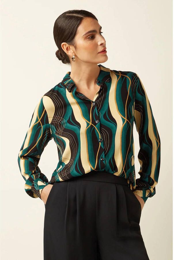 King louie Overhemd 09978 Maisie Blouse Elysse 001 Black