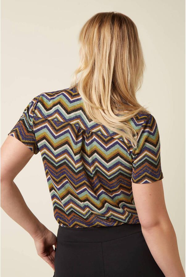 King louie Overhemd Korte Mouw Maise Blouse Shio Strong Blue - Foto 2