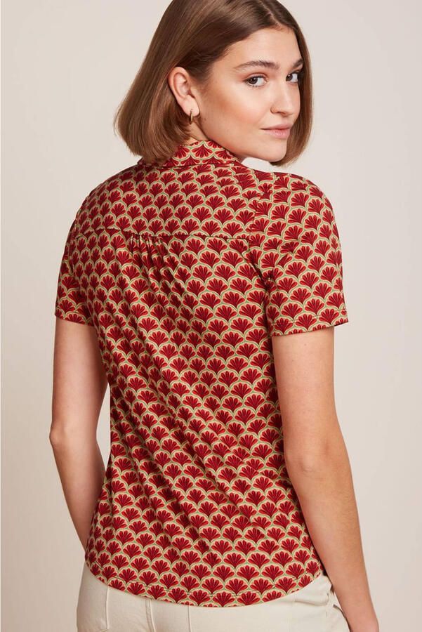 King louie Maisie korte mouw blouse Red Dames