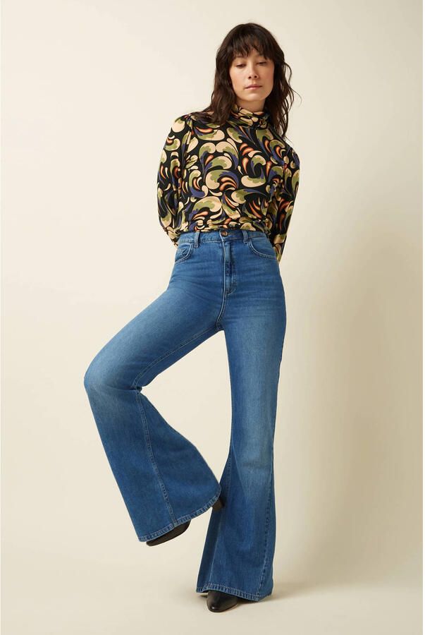King Louie flared jeans medium blue denim