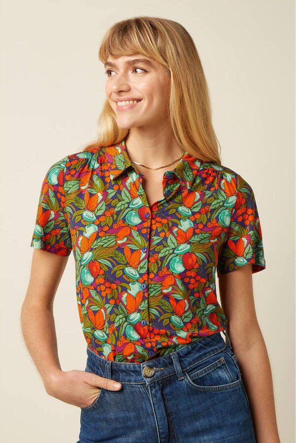 King Louie gebloemde blouse multi