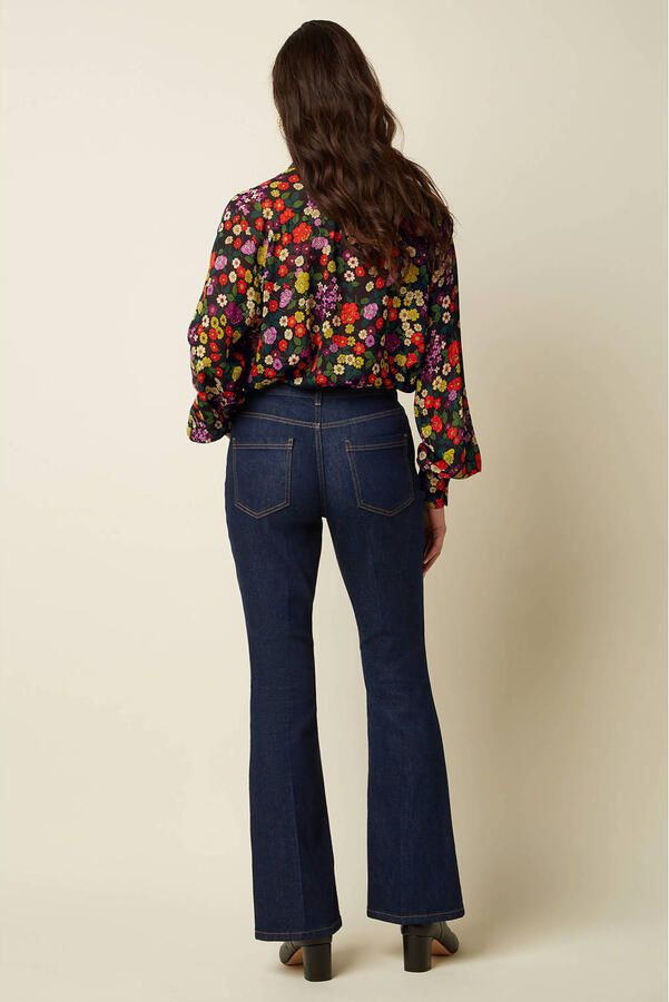 King Louie gebloemde blouse zwart - Foto 3