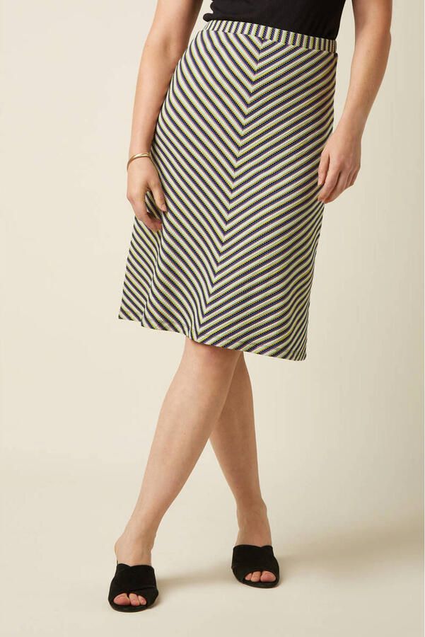 King Louie gestreepte midi rok multi