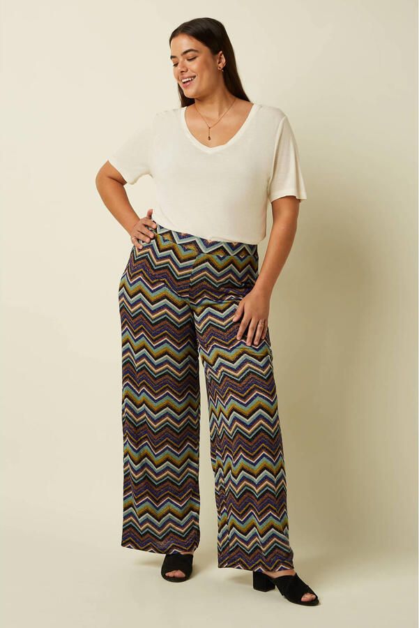 King Louie high waist flared broek multi