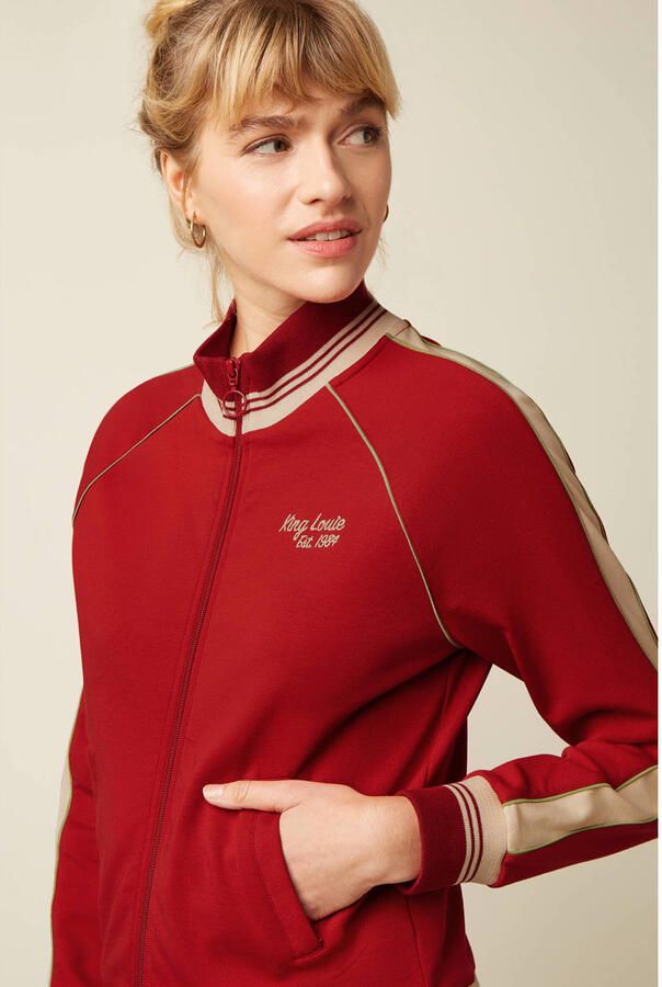 King louie Trainingsjack Lila Coljack Daytona Sweat Chili Red