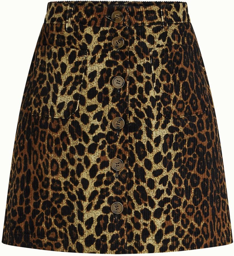 King louie Korte rokken 10681 Garbo Skirt Fargo Cord Nat