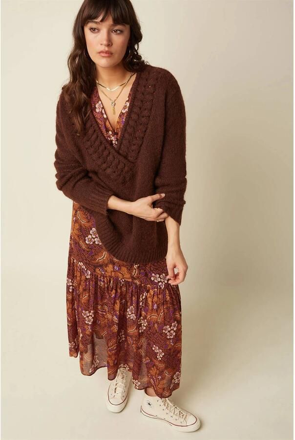 King Louie maxi jurk met print bruin - Foto 2