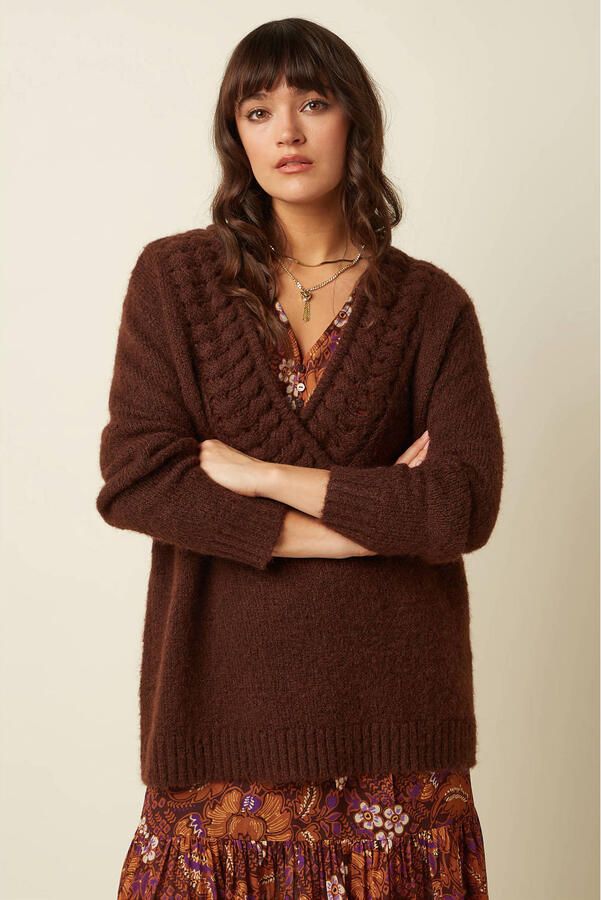King Louie maxi jurk met print bruin