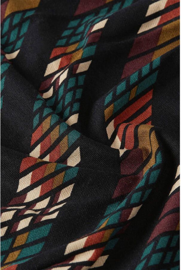 King Louie midi blousejurk met ceintuur en print meerkleurig - Foto 2