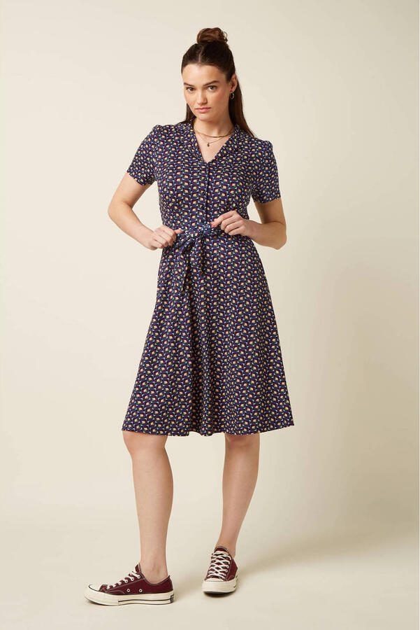 King Louie midi jurk blauw