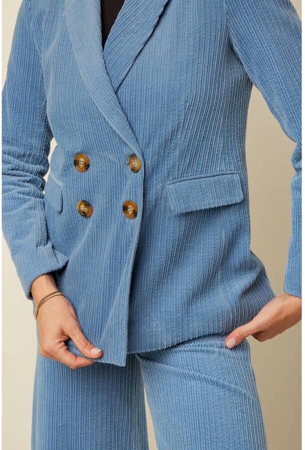 King Louie regular fit blazer lichtblauw