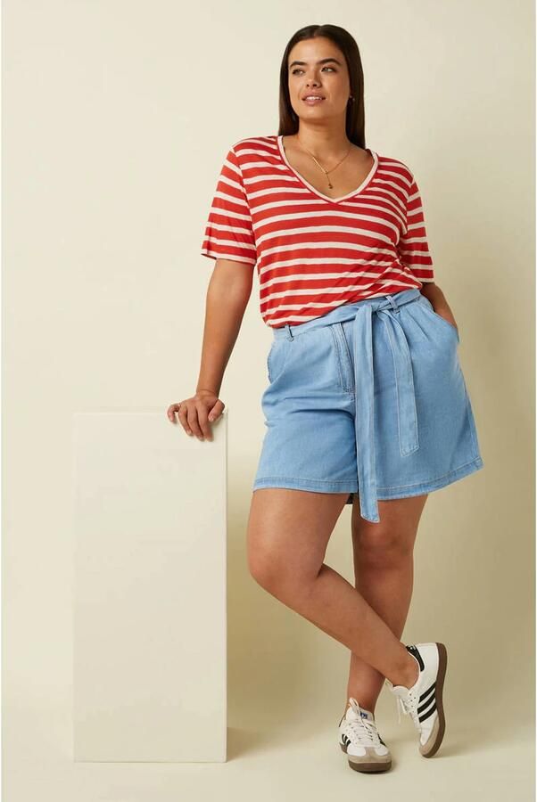 King Louie regular waist short light blue denim