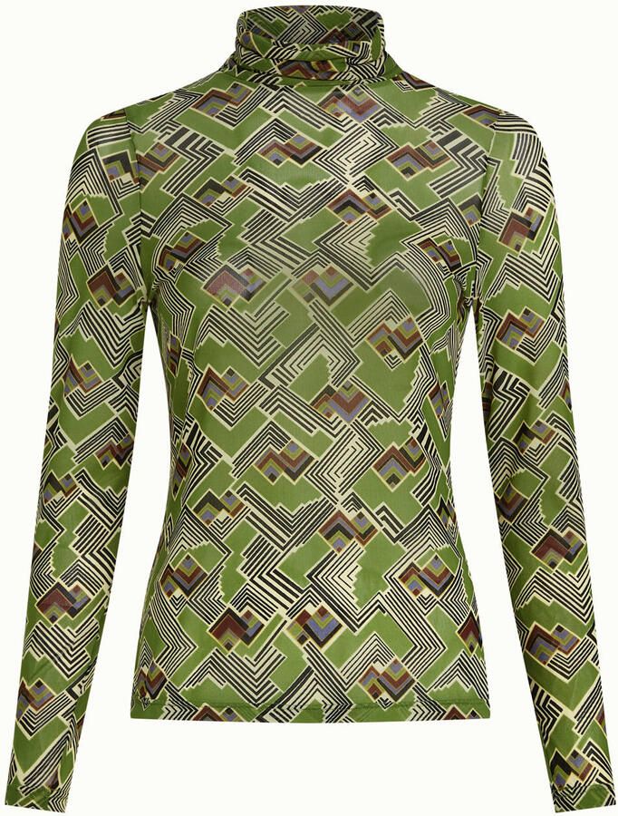King louie T-Shirt Lange Mouw 11018 Rollneck Leia Posey Green
