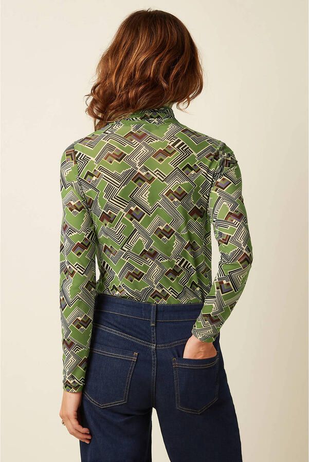 King louie T-Shirt Lange Mouw 11018 Rollneck Leia Posey Green - Foto 2
