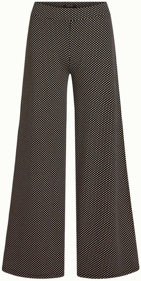King Louie wide leg high waist broek met stippen zwart - Foto 3