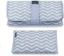 KipKep Napper combi: verschoonmatje + luieretui silver grey Zilver All over print - Thumbnail 1