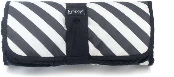 KipKep Napper verschoonmatje Black Stripes Zwart All over print