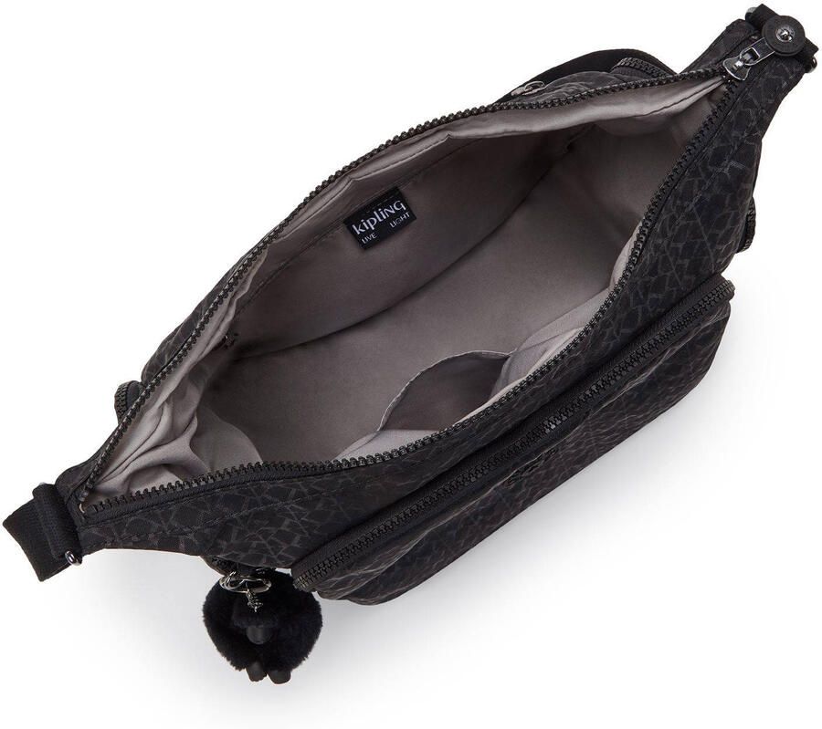 Kipling tas met print zwart - Foto 3