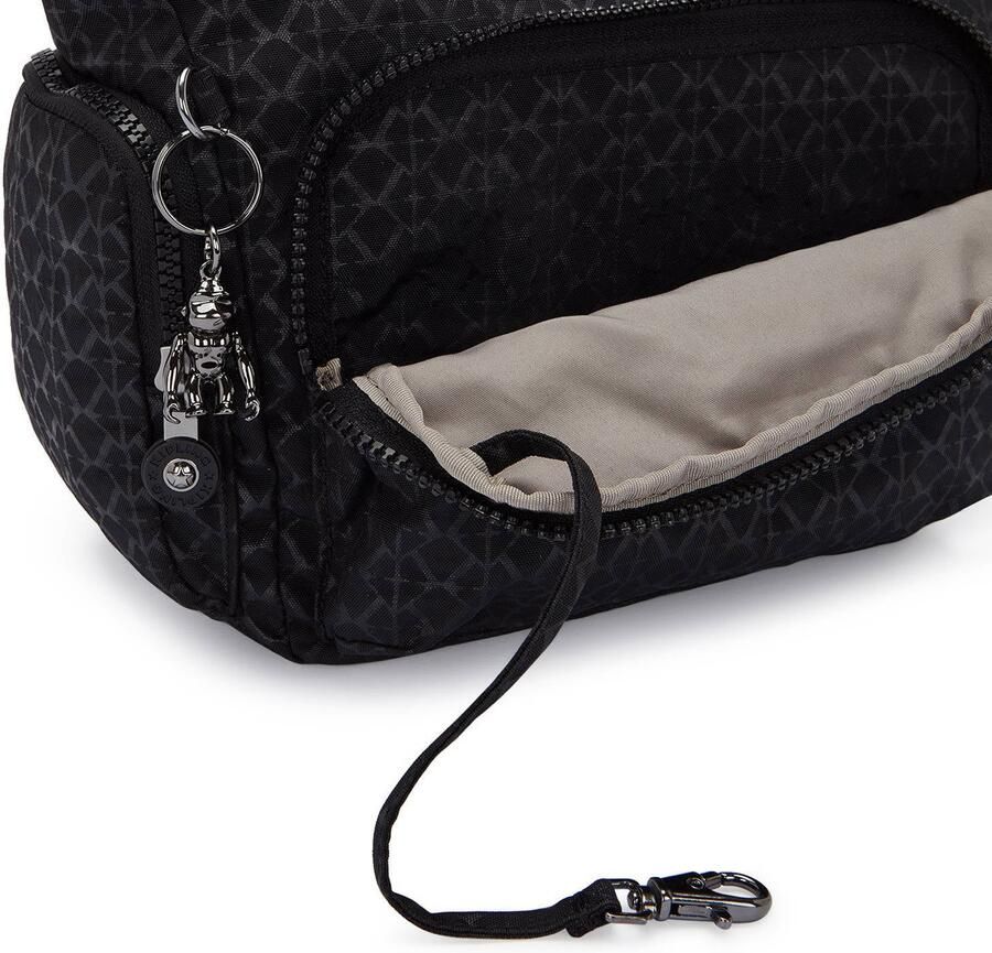 Kipling tas met print zwart - Foto 3