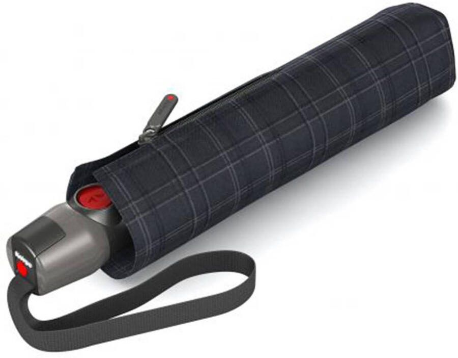 Knirps geruite paraplu T-200 Medium Duomatic zwart - Foto 2