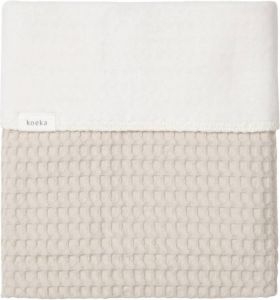 Koeka Amsterdam baby ledikantdeken wafel katoen 100x150 cm sand