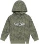 Koko Noko hoodie met bladprint groen - Thumbnail 2
