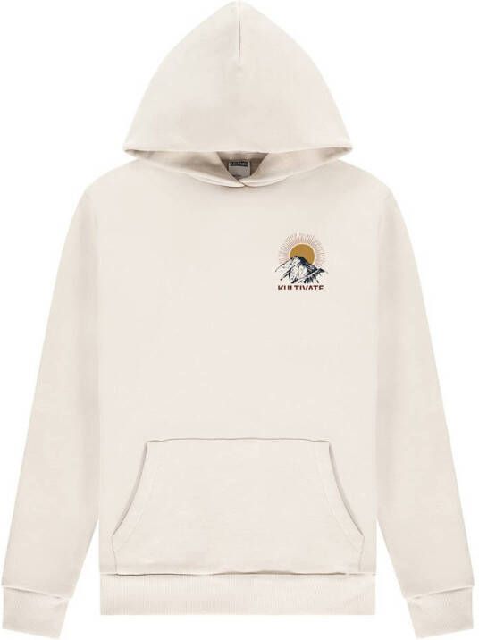 Kultivate hoodie met backprint egret