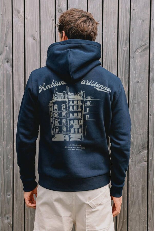 Kultivate hoodie met backprint donkerblauw - Foto 2