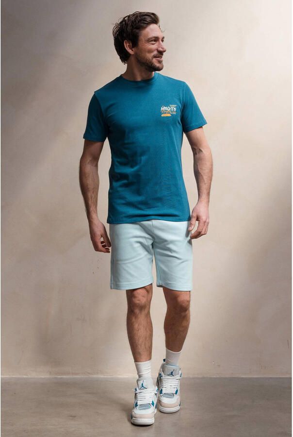 Kultivate Luxury regular sweatshort lichtblauw - Foto 3