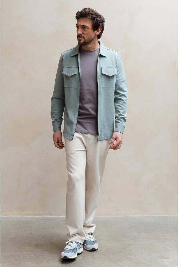 Kultivate overshirt grijsblauw - Foto 3