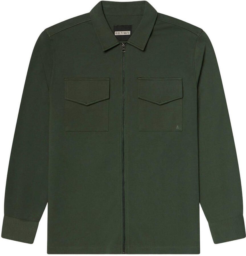 Kultivate regular fit overshirt groen - Foto 2