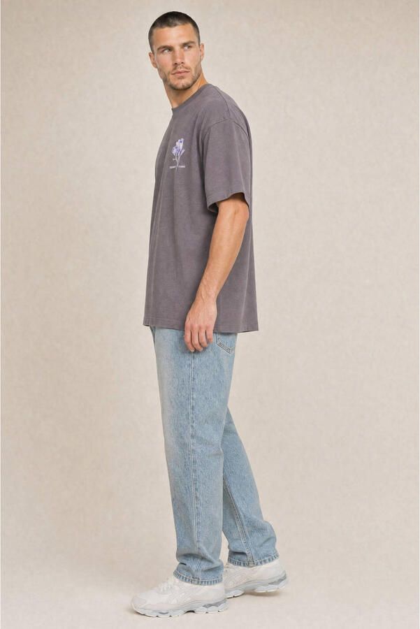 Kultivate oversized T-shirt met backprint donkergrijs - Foto 3