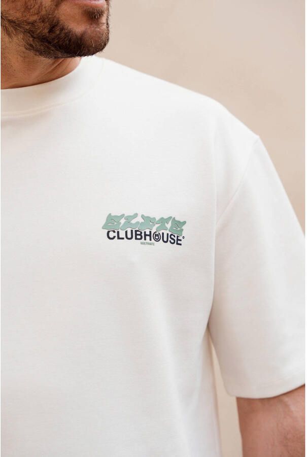 Kultivate oversized T-shirt met backprint ecru - Foto 2