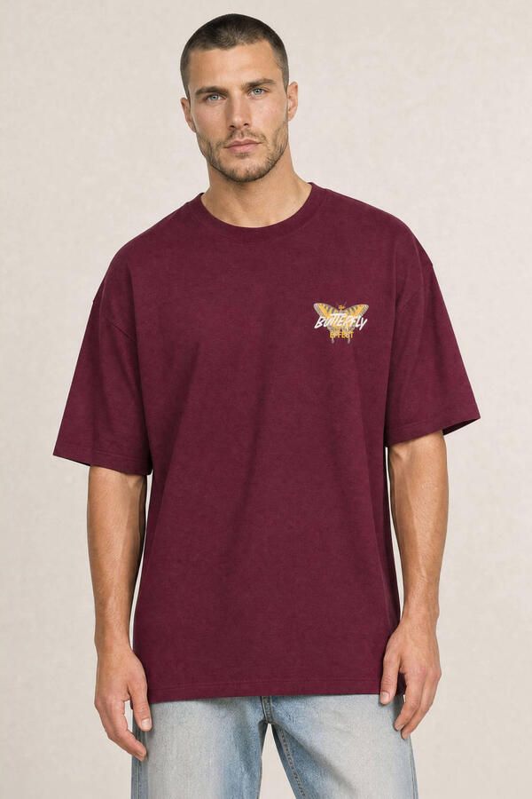 Kultivate oversized T-shirt met backprint fig