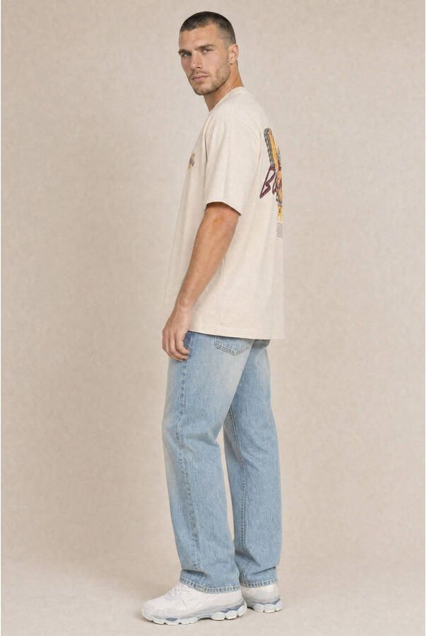 Kultivate oversized T-shirt met backprint zand - Foto 2