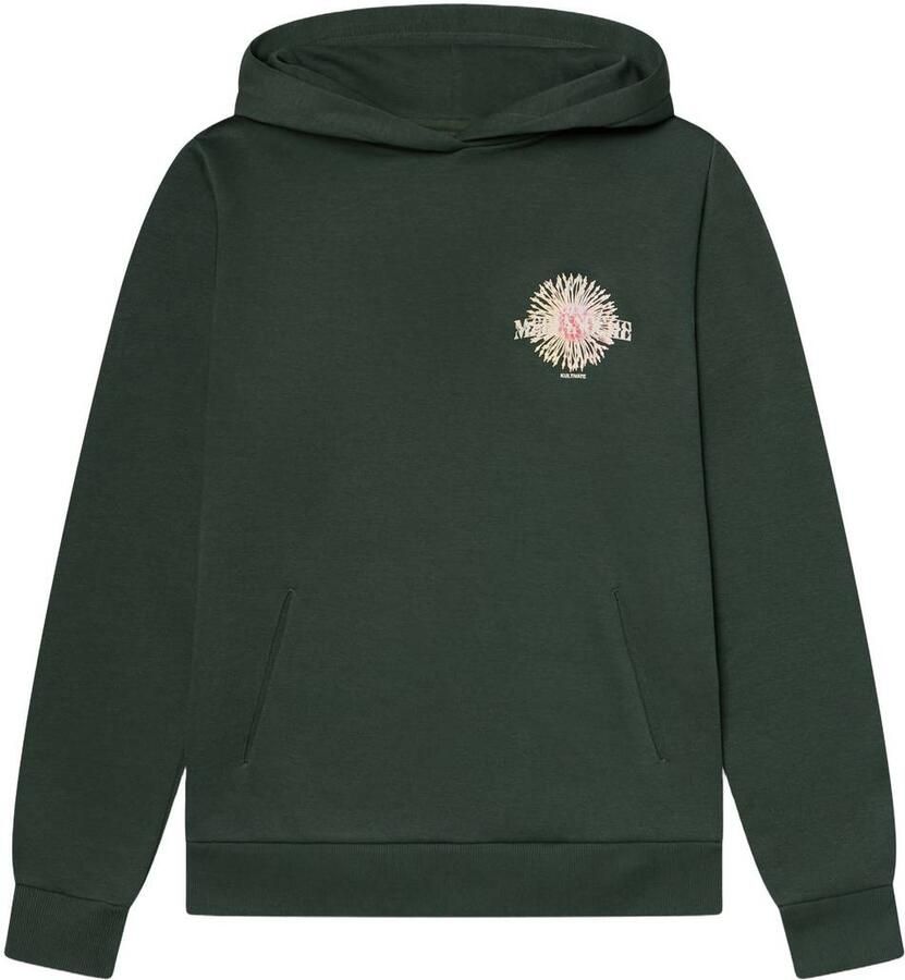 Kultivate regular fit hoodie met backprint donkergroen - Foto 2