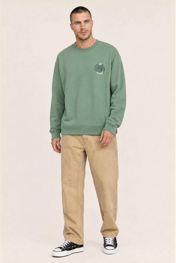 Kultivate regular fit sweater met backprint groen - Foto 2