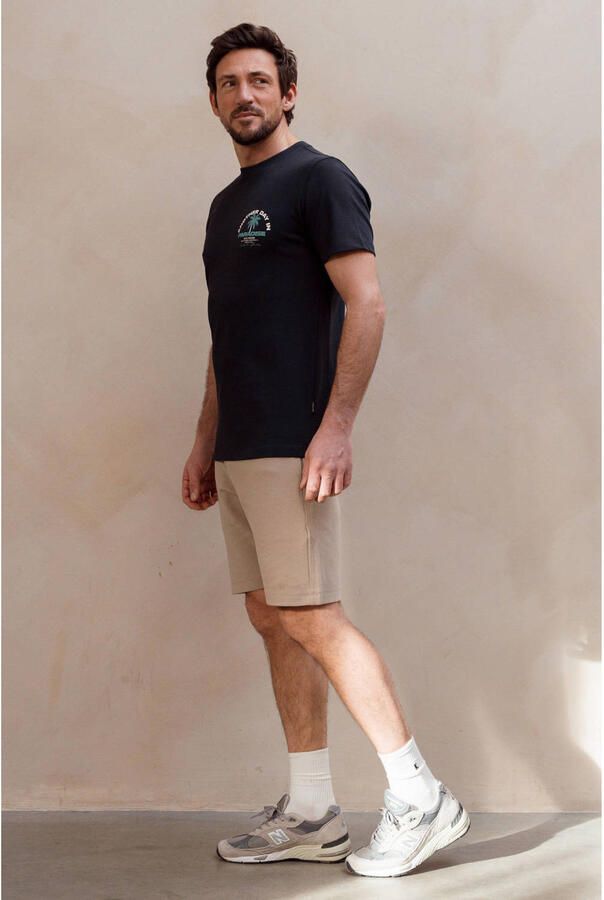 Kultivate regular fit T-shirt met print donkerblauw - Foto 2