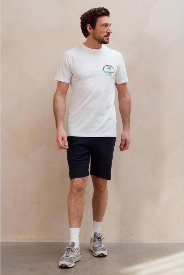 Kultivate regular fit T-shirt met print wit - Foto 2