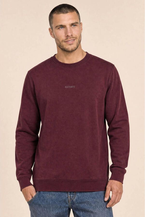 Kultivate regular fit trui met backprint fig