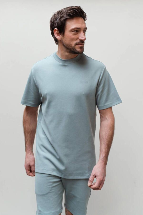 Kultivate regular T-shirt grijsblauw